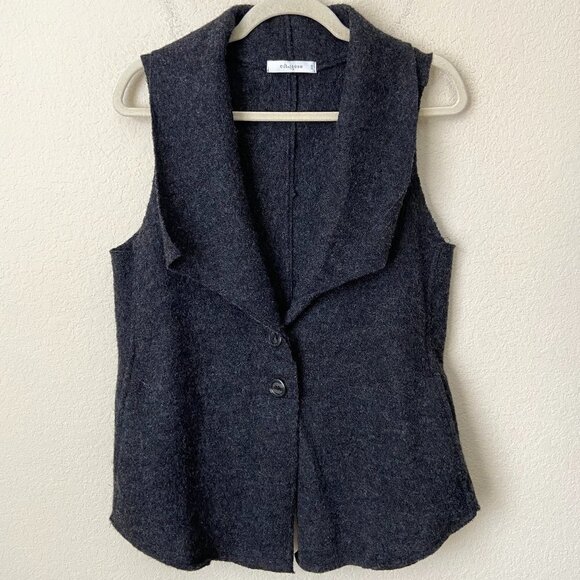 Cut Loose Boiled Wool Lagenlook Layering Vest - Picture 1 of 8